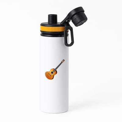 Hacebo® - Gitaar waterfles met draaidop oranje - Muziek - Gitaristen - Instrument - snaarinstrument - muzikanten - water fles - 850ML