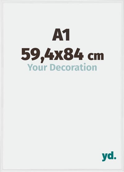 Your Decoration - Fotolijst A1 59,4x84 cm - Kunststof - Wit Hoogglans - Annecy