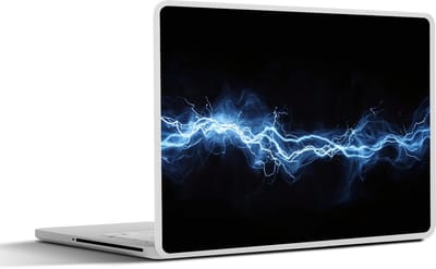Laptop sticker - 10.1 inch - Gaming - Bliksemflits - Blauw - Energie - 25x18cm - Laptopstickers - Laptop skin - Cover