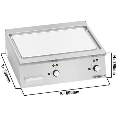 GGM Gastro Elektro Bratplatte - 9,6 kW - Glatt Zilver