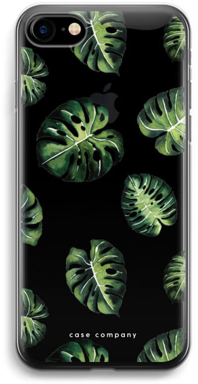 Case Company® - Hoesje geschikt voor iPhone 7 hoesje - Tropische bladeren - Soft Cover Telefoonhoesje - Bescherming aan alle Kanten en Schermrand