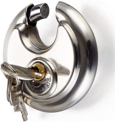 Roestvrijstalen ronde combinatiehangslot voor buitengebruik, ideaal voor hekken en poorten