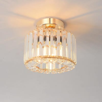 Industriële gouden kristallen plafondlamp modern voor woonkamer en slaapkamer