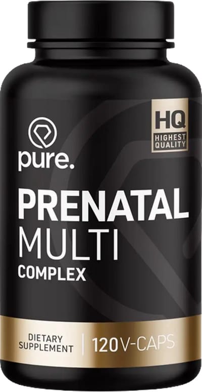 Pure. Prenatal Multi Complex – Complete Zwangerschapsformule met Foliumzuur, Choline, IJzer & Jodium – 60 capsules