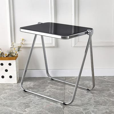 Opvouwbare Dienbladtafel - Acryl Tafel - Kleine Ruimte - Draagbaar Ontwerp - 70x50x68cm - Transparant