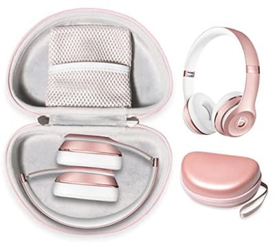 Beschermhoes voor Draadloze On-Ear Hoofdtelefoons - Afneembare Polsband, Compact Formaat, Roségoud