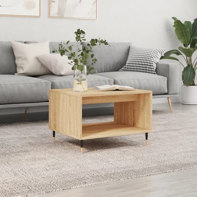 vidaXL Salontafel 60x50x40 cm bewerkt hout sonoma eikenkleurig