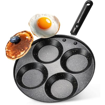 Vilde Basic Line - Granieten Eierpan - 24 cm - 4 Openingen - Niet-Klevend