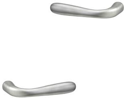 IMPRESSO deurklink | serie " Dudley" | mat chroom | massieve deurklinkset | voor deuren van 38 tot 45 mm dik