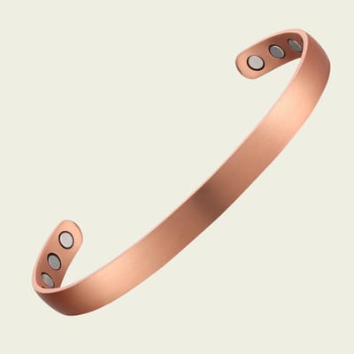 Koperen gezondheids-klemarmband met 10 magneten – 18 cm