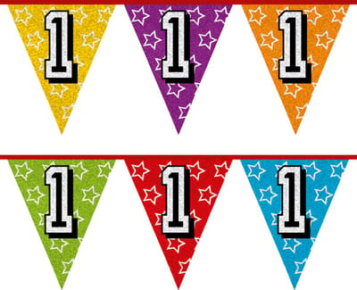 Boland - Holografische vlaggenlijn '1' - Regenboog - Regenboog