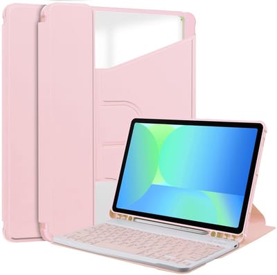 Coverup Tablethoes geschikt voor Samsung Galaxy Tab S10 Lite Hoesje - 360° Rotating Folio Book Case met Wake/Sleep - Roze