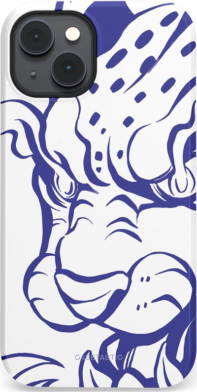 Casetastic Hoesje Geschikt voor Apple iPhone 14 Plus Magsafe - Stijlvolle Beschermende Duo-layer Case - Blauwe Panter Hoofd