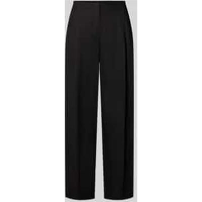 wide fit broek van viscosemix met linnen-Anteil model 'Cisilia'