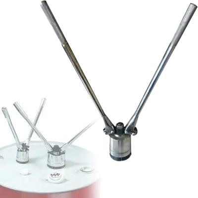 Olievat Afdichtingskrimper - Handmatige Sluitmachine - Vaten Sluiten - 16 Geharde Kaken - 35/70 Mm - Zilver