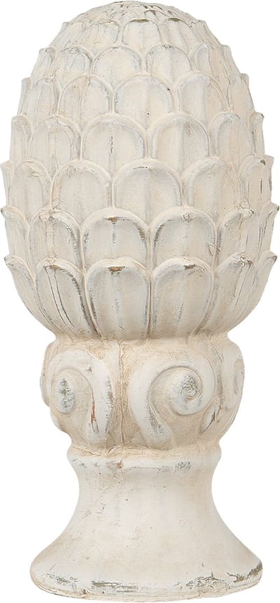 Clayre & Eef Decoratie Dennenappel Ø 10x18 cm Beige Steen