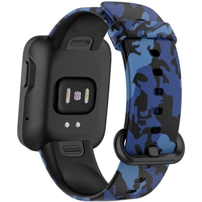 Smartwatch Band Vervanging Camouflage Blauw Smartwatch Polsband voor Xiaomi Mi Watch 2 Lite voor black