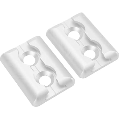 Paire de Points d'Ancrage L Track Alliage d'Aluminium Carré Point d'Ancrage d'Arrimage pour Avion Camping-cars Ambulances Etc white