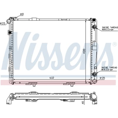 Radiator, motorkoeling NISSENS 62679A