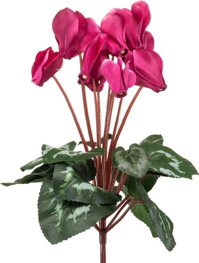 Emerald - Kunstplant Cyclamen felroze 30cm - Kunstplant voor binnen