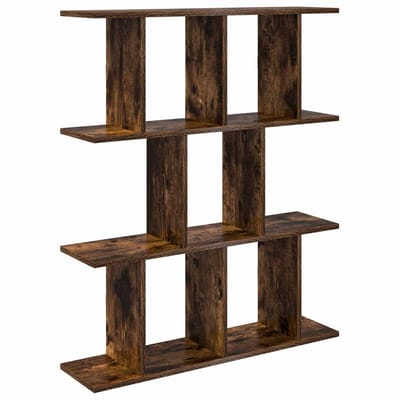 vidaXL - Wandplank - Gerookt - eiken - 80 - x - 20 - x - 96 - cm - Bewerkt - hout