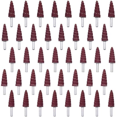Kegelvormige Slijpschijven - Schuurwielen Set - Metaal Bewerken - Aluminiumoxide Coating - 40 Stuks - Bruin