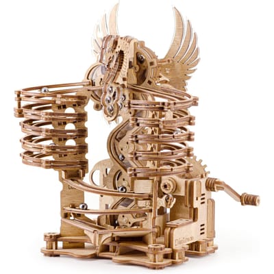 Marble Run Dragon - Secret box - Geronimo Games - Idventure Bouwpakket Knikkerbaan - Hout - 260 Onderdelen en 15 Metalen Knikkers - Geschikt vanaf 14 Jaar -