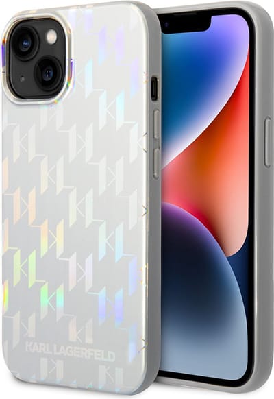 Karl Lagerfeld KLHCP14MLGMMSV3 iPhone 14 Plus 6.7 "hardcase silver / silver Monogram Iridescent