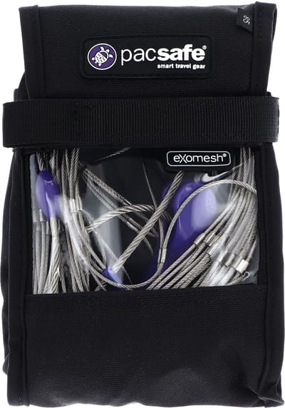 Pacsafe Backpack & Bag protector - 85 L - Kabelslot - Hangslot - Cijferslot - Staal - Zilver