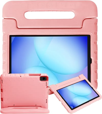 Hoesje - Geschikt voor Samsung Galaxy Tab A11 Plus / A9 Plus - Kinderhoes Shockproof Bumper - Kidsproof Case - Tablethoes - Kinder Hoes Cover - Zalm