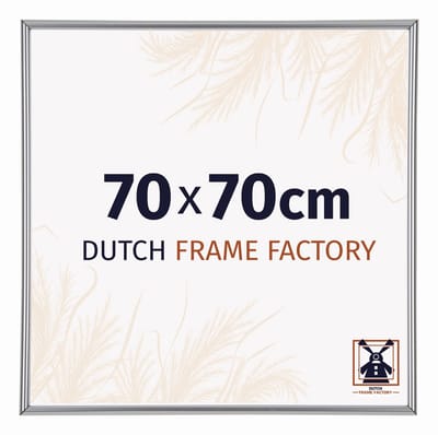 Fotolijst 70x70 cm - Kunststof - Zilver Hoogglans - Angers