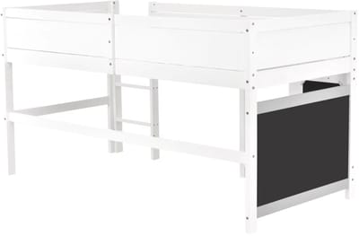 Kinderbed 90 x 200 cm - Voor Kinderen - Huisbed - Peuterbed - Met valbeveiliging - Met lattenbodem - Zonder matras