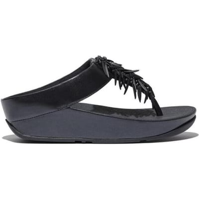 FitFlop Rumba Beaded Metallic Toe-Post Sandals BLAUW - Maat 38