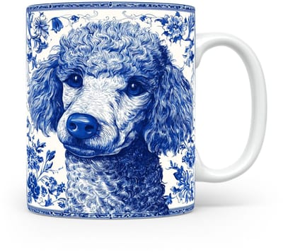 Mok Puli Beker voor koffie of tas voor thee, cadeau voor dierenliefhebbers, moeder, vader, collega, vriend, vriendin, kantoor, opa, oma, hond, kerst, sinterklaas, verjaardag