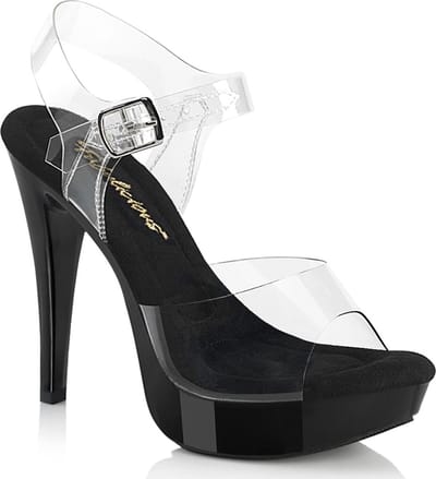 Fabulicious - COCKTAIL508 Sandaal met enkelband - US 8 - 38 Shoes - Zwart