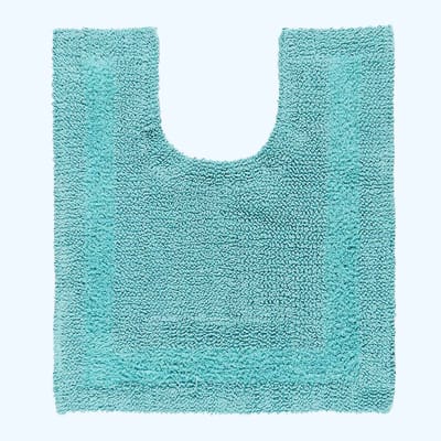 Homescapes toiletmat aqua 50x55 cm gemaakt van 100% katoen