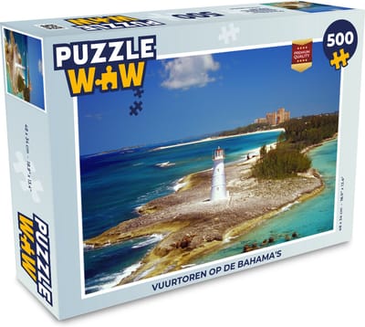 Puzzel Vuurtoren op de Bahama's - Legpuzzel - Puzzel 500 stukjes