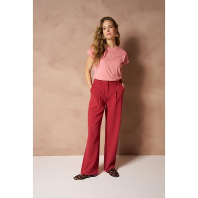 Broek Indie - Uni Pleated | Brick Red