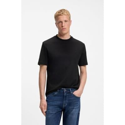 BOSS T-shirt Interlock Zwart - Maat XL - Heren - Casual T-shirts