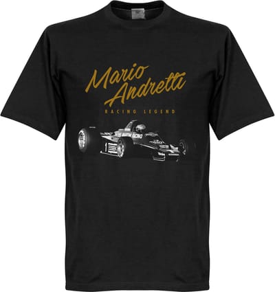 Mario Andretti T-Shirt - Zwart - XS