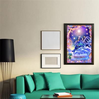 Diamant borduurwerk cartoon bid meisje DIY diamant schilderij ronde boor diamant borduurwerk 20X30CM