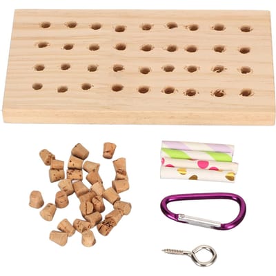 Jouet de Foraging pour Perroquet Jouet à Grimper à Mâcher Clavier en Bois Jouet à Mordre pour Perroquet Jouet à Mâcher pour beige