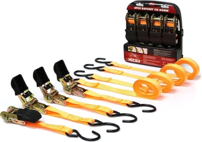 Spanbanden Set - Ratel Banden - Lading Zekeren - Tot 700 Kg - 25x23x6 cm - Oranje