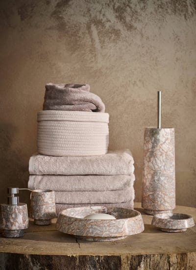 Orion Zeepdispenser Almond | Lichtgrijs / Beige / Roze | Natuursteen