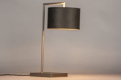 Lumidora Tafellamp 31072 - BRED - E27 - Grijs - Staalgrijs - Metaal