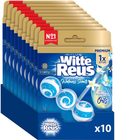 Witte Reus Wellness Scents Vitality Toiletblok 50g - WC blokjes - Voordeelverpakking - 10 stuks