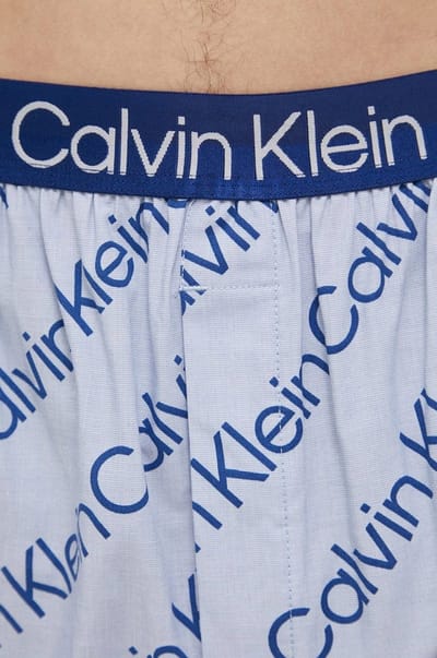Calvin Klein - Pyjamabroek - Logoprint - Katoen - Blauw
