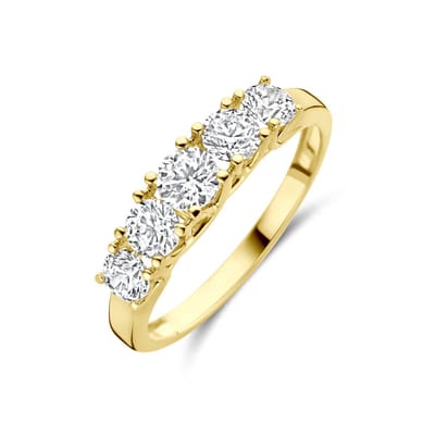 14K Geelgouden Ring met Zirkonia 4035019 – 4,5 mm