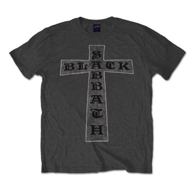 Black Sabbath - Cross Heren T-shirt - S - Grijs