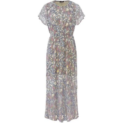 ESMARA Dames maxi-jurk (Lichtroze/blauw/groen, 34)